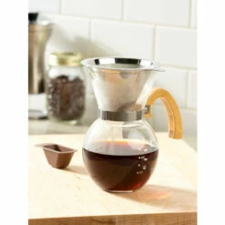 Budget ✔️ Vermont Country Store Pour-Over Glass Coffeemaker With Bamboo Handle ⌛