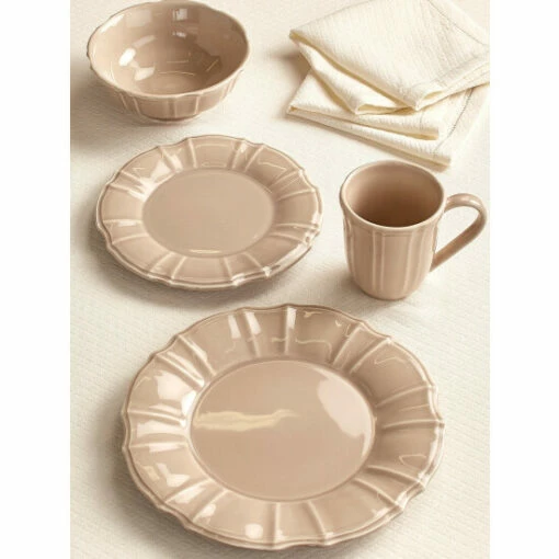 Discount 🛒 Vermont Country Store Chloe Dinner Plates, Set Of 4 Taupe ⭐ -Cheap Kitchen Shop unnamed file 145