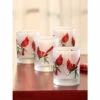 Cheap 🥰 Vermont Country Store Frosted Red Cardinal Double Old-Fashioned Glasses, Set Of 4 👏 -Cheap Kitchen Shop unnamed file 179