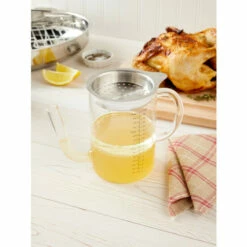 Discount 🎁 Vermont Country Store Gravy Separator With Strainer And Spout, 4 Cup 🧨