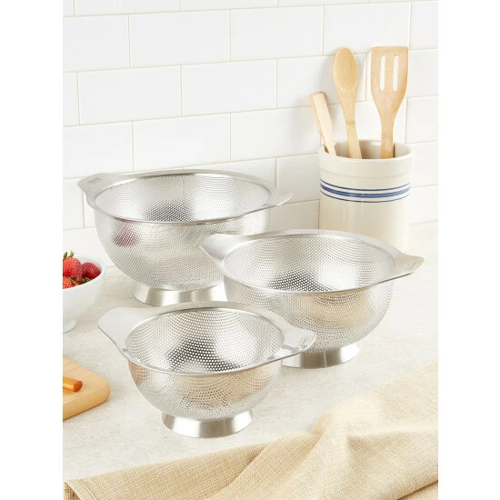 Best reviews of ๐งจ Tranmontina Stainless Steel 3-Piece Colander Set ๐ 4 Best reviews of ๐งจ Tranmontina Stainless Steel 3-Piece Colander Set ๐ - Image 2