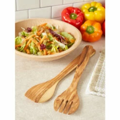 Hot Sale 🔔 Vermont Country Store Olivewood Salad Serving Set 💯 -Cheap Kitchen Shop unnamed file 311