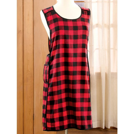 Cheapest π Vermont Country Store Buffalo Check Cotton Farmhouse Apron Red π 3 Cheapest π Vermont Country Store Buffalo Check Cotton Farmhouse Apron Red π