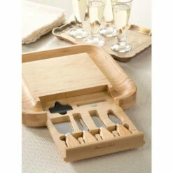 New 🔥 Vermont Country Store Bamboo 10-Piece Cheese Board Set With Drawer 😍 -Cheap Kitchen Shop unnamed file 353