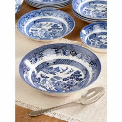 Brand new 👍 Vermont Country Store Blue Willow Large Serving Bowl 🎉