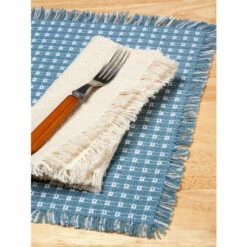 Brand new ✔️ The Mountain Weavers Mountain Weave Cotton Placemats, Set Of 2 Cranberry And Hunter Green ✨ -Cheap Kitchen Shop unnamed file 409