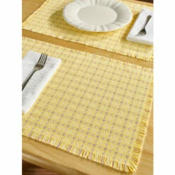 Brand new ✔️ The Mountain Weavers Mountain Weave Cotton Placemats, Set Of 2 Cranberry And Hunter Green ✨ -Cheap Kitchen Shop unnamed file 410