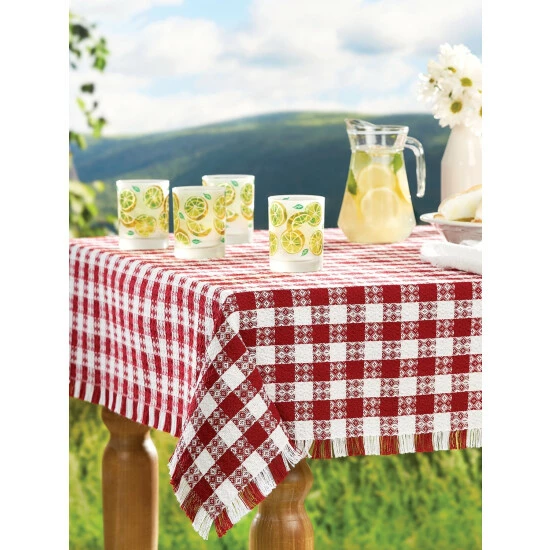 Hot Sale π The Mountain Weavers Farmhouse Weave Cotton Tablecloths Navy And White π 9 Hot Sale π The Mountain Weavers Farmhouse Weave Cotton Tablecloths Navy And White π - Image 7