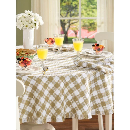 Hot Sale π The Mountain Weavers Farmhouse Weave Cotton Tablecloths Navy And White π 11 Hot Sale π The Mountain Weavers Farmhouse Weave Cotton Tablecloths Navy And White π - Image 9