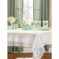Hot Sale ✔️ Vermont Country Store Keepsake Lace Tablecloth White 💯