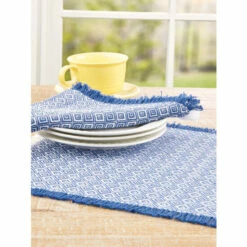 Best deal 🔥 The Mountain Weavers Diamond Weave Cotton Placemat, Set Of 2 Black And White ❤️