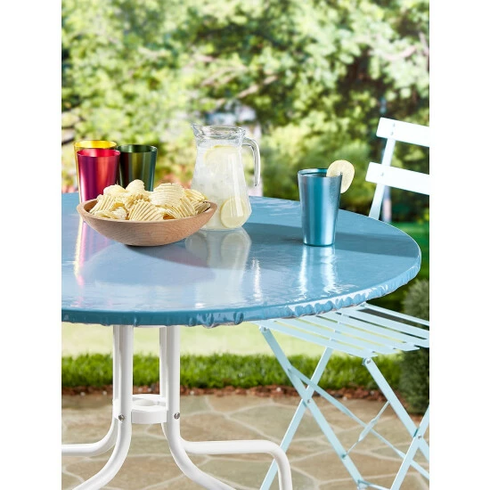 Best Sale ๐ Vermont Country Store Stay-Put Elasticized Oilcloth Tablecloth Blue โญ 4 Best Sale ๐ Vermont Country Store Stay-Put Elasticized Oilcloth Tablecloth Blue โญ - Image 2