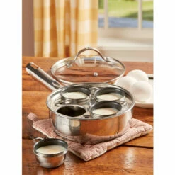 Budget ⌛ Vermont Country Store Stainless Steel Egg Poacher Pan, In 2 Sizes 🔔
