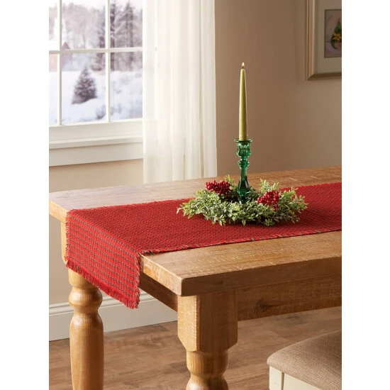 New 🔥 The Mountain Weavers Mountain Weave Cotton Table Runner Butternut And White 😀 7 New 🔥 The Mountain Weavers Mountain Weave Cotton Table Runner Butternut And White 😀 - Image 5