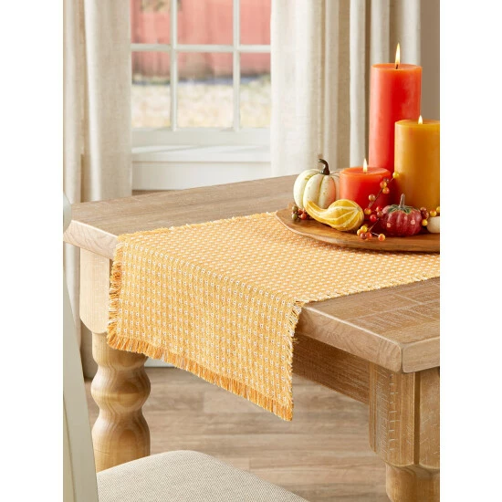 New 🔥 The Mountain Weavers Mountain Weave Cotton Table Runner Butternut And White 😀 9 New 🔥 The Mountain Weavers Mountain Weave Cotton Table Runner Butternut And White 😀 - Image 7