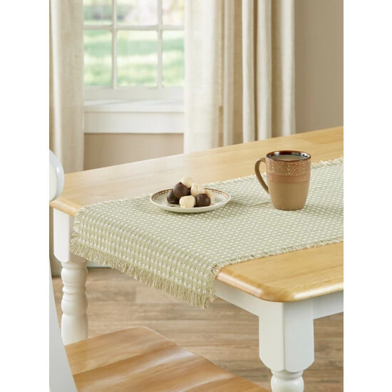 New 🔥 The Mountain Weavers Mountain Weave Cotton Table Runner Butternut And White 😀 10 New 🔥 The Mountain Weavers Mountain Weave Cotton Table Runner Butternut And White 😀 - Image 8