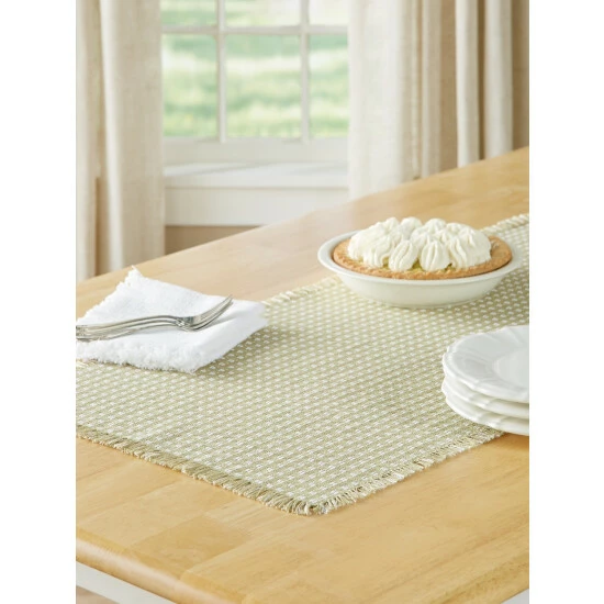 New 🔥 The Mountain Weavers Mountain Weave Cotton Table Runner Butternut And White 😀 11 New 🔥 The Mountain Weavers Mountain Weave Cotton Table Runner Butternut And White 😀 - Image 9
