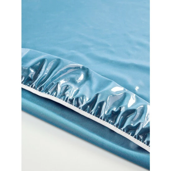 Promo 💯 Vermont Country Store Stay-Put Elasticized Oilcloth Umbrella Tablecloth Blue 🎉 4 Promo 💯 Vermont Country Store Stay-Put Elasticized Oilcloth Umbrella Tablecloth Blue 🎉 - Image 3