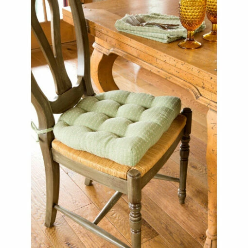 Hot Sale 👍 The Mountain Weavers Mountain Weave Never-Flatten Chair Pad, In 2 Sizes Natural And White 🥰 -Cheap Kitchen Shop unnamed file 544