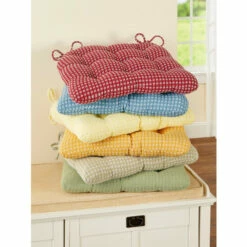 Hot Sale 👍 The Mountain Weavers Mountain Weave Never-Flatten Chair Pad, In 2 Sizes Natural And White 🥰 -Cheap Kitchen Shop unnamed file 545