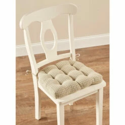 Hot Sale 👍 The Mountain Weavers Mountain Weave Never-Flatten Chair Pad, In 2 Sizes Natural And White 🥰 -Cheap Kitchen Shop unnamed file 549
