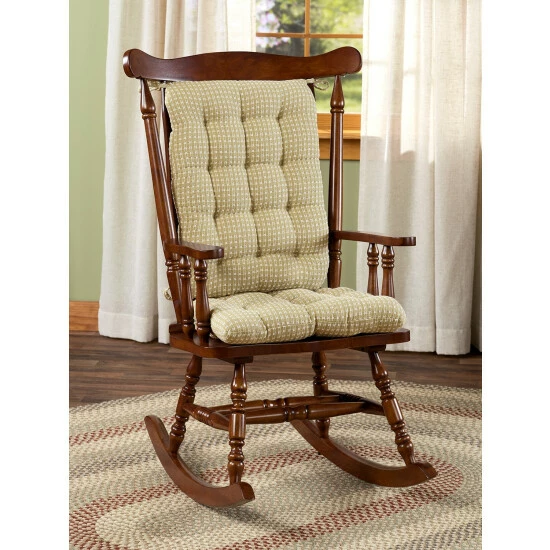 Outlet 💯 The Mountain Weavers Mountain Weave Never-Flatten Rocker Chair Pad Set, In 2 Sizes Wedgwood Blue And White 👏 12 Outlet 💯 The Mountain Weavers Mountain Weave Never-Flatten Rocker Chair Pad Set, In 2 Sizes Wedgwood Blue And White 👏 - Image 11