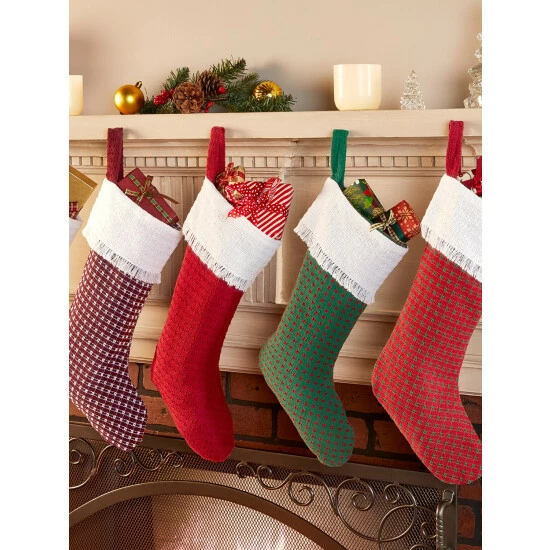 Best deal π The Mountain Weavers Mountain Weave π Christmas Stocking Cranberry/white βοΈ 5 Best deal π The Mountain Weavers Mountain Weave π Christmas Stocking Cranberry/white βοΈ - Image 3