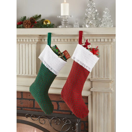 Best deal π The Mountain Weavers Mountain Weave π Christmas Stocking Cranberry/white βοΈ 7 Best deal π The Mountain Weavers Mountain Weave π Christmas Stocking Cranberry/white βοΈ - Image 5